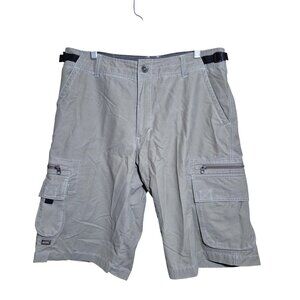 Kuhl Dry Mens Shorts Size M Cargo Adjustable Waist Brown Hiking Travel Outdoor